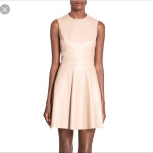 HYPR Faux Leather Skater Dress